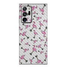 MightySkins Carbon Fiber Skin for Samsung Galaxy Note 20 Ultra 5G - Cool Flamingo | Protective Durable Textured Carbon Fiber Finish | Easy to Apply