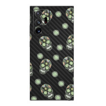 MightySkins Carbon Fiber Skin for Samsung Galaxy Note 20 Ultra 5G - Nighttime Skulls | Protective Durable Textured Carbon Fiber Finish | Easy to App