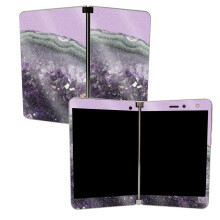 MIGHTY SKINS MightySkins Glossy Glitter Skin for Microsoft Surface Duo - Amethyst Agate | Protective Durable High-Gloss Glitter Finish | Easy to App