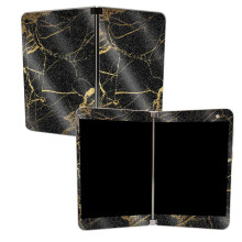 MIGHTY SKINS MightySkins Glossy Glitter Skin for Microsoft Surface Duo - Black Gold Marble | Protective Durable High-Gloss Glitter Finish | Easy to