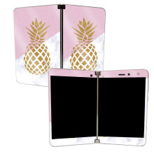 MIGHTY SKINS MightySkins Glossy Glitter Skin for Microsoft Surface Duo - Pretty Pineapple | Protective Durable High-Gloss Glitter Finish | Easy to A