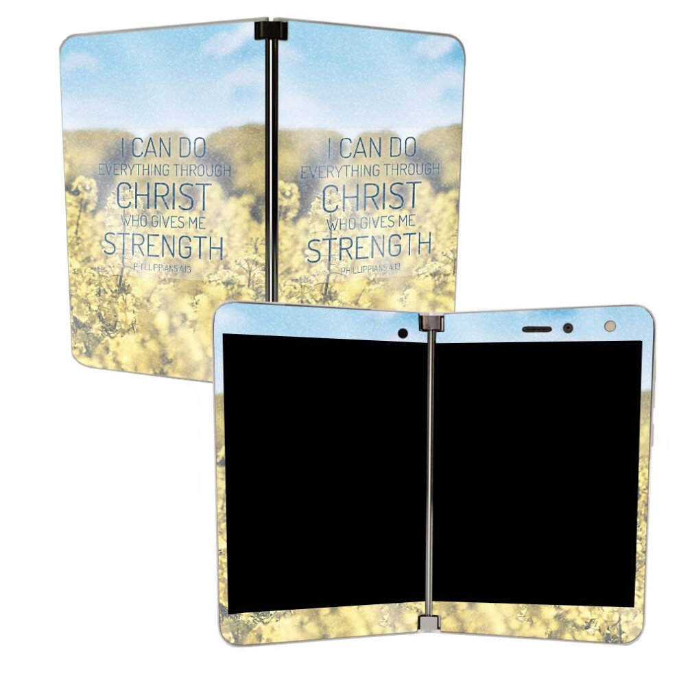 Mighty Skins Mightyskins Glossy Glitter Skin For Microsoft Surface Duo - Through Christ | Protective Durable High-Gloss Glitter Finish | Easy To Appl 705675721181