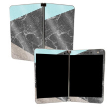 MIGHTY SKINS MightySkins Glossy Glitter Skin for Microsoft Surface Duo - Wood and Marble | Protective Durable High-Gloss Glitter Finish | Easy to Ap