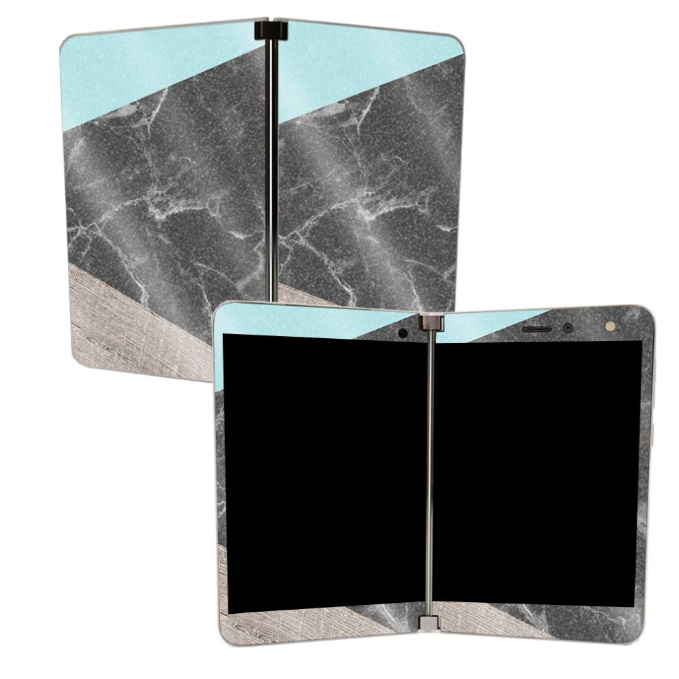 Mighty Skins Mightyskins Glossy Glitter Skin For Microsoft Surface Duo - Wood And Marble | Protective Durable High-Gloss Glitter Finish | Easy To App 705675720337