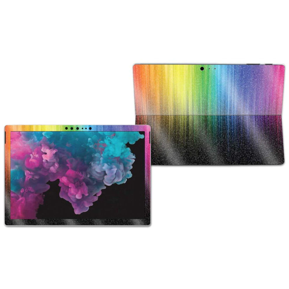 Mightyskins Glossy Glitter Skin For Microsoft Surface Pro 6 - Rainbow Streaks | Protective Durable High-Gloss Glitter Finish | Easy To Apply Remove 705675902467