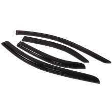 TuningPros WV-327RM Finestra Visor Deflector Rain Guard Dark Smoke 4-PC Set
