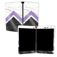 MIGHTY SKINS MightySkins Glossy Glitter Skin for Microsoft Surface Duo - Geometric Marble | Protective Durable High-Gloss Glitter Finish | Easy to A