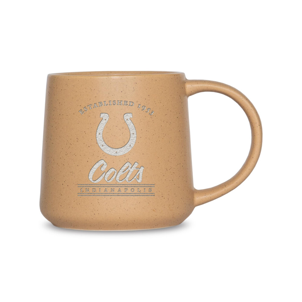 Rico Industries NFL Football Indianapolis Colts Sand 16oz Ceramic Taper Mug