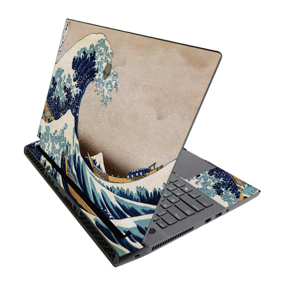 Mightyskins Skin For Alienware M17 R3 (2020) & M17 R4 (2021) - Great Wave Of Kanagawa | Protective Viny Wrap | Easy To Apply | Made In The Usa 705675646590