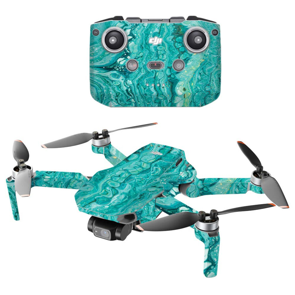 Mightyskins Compatible With Dji Mini 2 Portable Drone - Sea Limestone | Protective Durable And Unique Vinyl Decal Wrap Cover | Easy To Apply Remove 785590082512