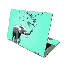 Mighty Skins Skin kompatibel mit HP Chromebook x360 14 (2021)     Musikalischer Elefant, sch   tzende, langlebige und einzigartige Vinyl-Aufkleber-Ab