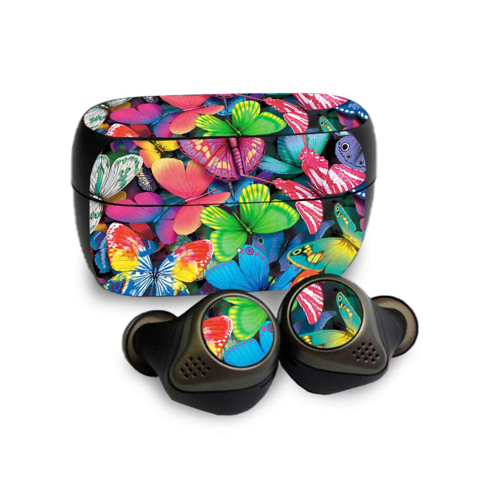 Mightyskins Skin Kompatibel Mit Jabra Elite 85T Butterfly Party | Robuste Und Einzigartige Vinyl-Schutzfolie | Einfach Anzubringen, Zu Entferne-image