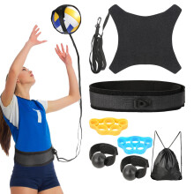 Davllin Volleyball-Trainingsger t, Premium-Volleyball-Rebounder-Trainer-Set, Solo- bungstrainer zum Aufschlagen, Einstellen, Schmettern und Armsc
