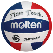 Piłka do siatkówki Molten First Touch czerwona/biała/niebieska 10 i mniej/5,0 uncji