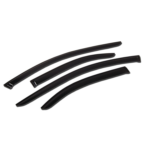 TuningPros WV-713 Window Visor Deflector Rain Guard Dark Smoke 4-PC Set