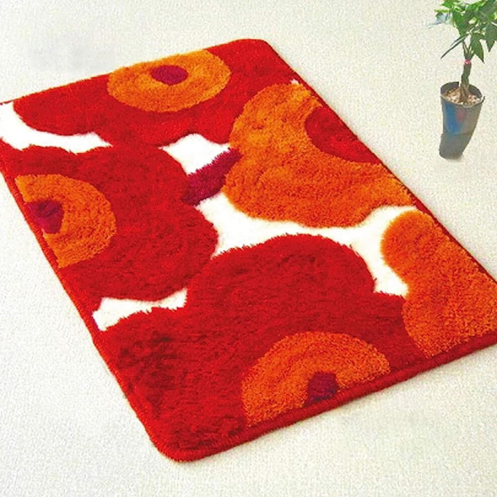 Zfflyh Kits De Crochet à Loquet Diy Crochet Fil Tapis Tapisserie Crochet Couture Artisanat Arts Kit Couleur Motif Pré-Imprimé DéCoration De La Ma-image