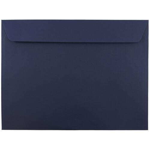 JAM PAPER 9 x 12 Booklet Premium Envelopes - Navy Blue - 25/Pack