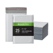 Quality Park Envios Bolha, 6 x 9 Envelopes, Polietileno Branco Resistente à Água, Fecho Redi-Strip, 25 Por Caixa