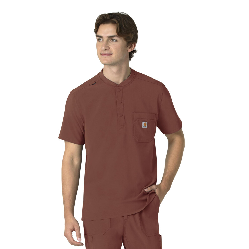Carhartt Men's Henley Scrub Top  Sable