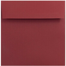 JAM PAPER 6 x 6 Premium Square Invitation Envelopes - Dark Red - 50/Pack