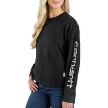 Carhartt Women's Tencel Fiber Series Loose Fit Sleeve Graphic Sweatshirt, Black, Small