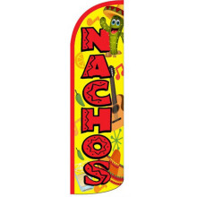 4 less Co NACHOS Bandeira Swooper Sem Vento 3x11,5 ft (Apenas Bandeira)