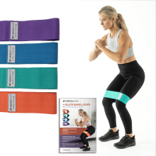 THERABAND Glute Band Loops Fasce elastiche in tessuto per esercizi a casa o in viaggio Progettate per rafforzare i glutei e la parte inferiore de