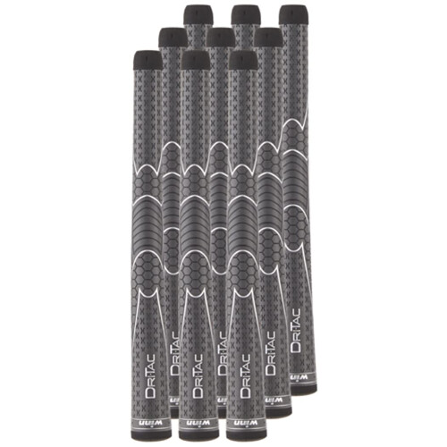 Winn Dri-Tac Oversize (+1/8 ) Dark Gray Golf Grips (9-Piece Bundle)