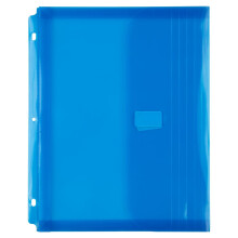Carta in jam di plastica in plastica a 3 fori buste di legante con chiusura a gancio e loop - Opuscolo di lettere - 9 1/2 x 11 1/2 con espansione da