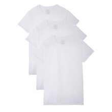Fruit of the Loom Camisetas interiores de algodn transpirable para hombre (regular y grande y alto) Ropa interior Hombre alto - Blanco Grande EE