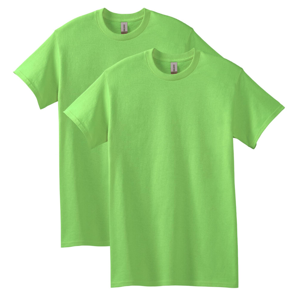Gildan Mens Heavy Cotton T-Shirt Style G5000 Multipack Shirt Lime (2-Pack) XX-Large Us