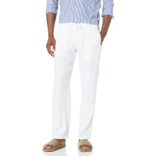 Perry Ellis Pnsk 100% plten kalhoty se stahovac nurkou pro voln cas pro mue Regular Fit Lehk (velikost pasu 29-54 Big & Tall) Jasne bl 42W