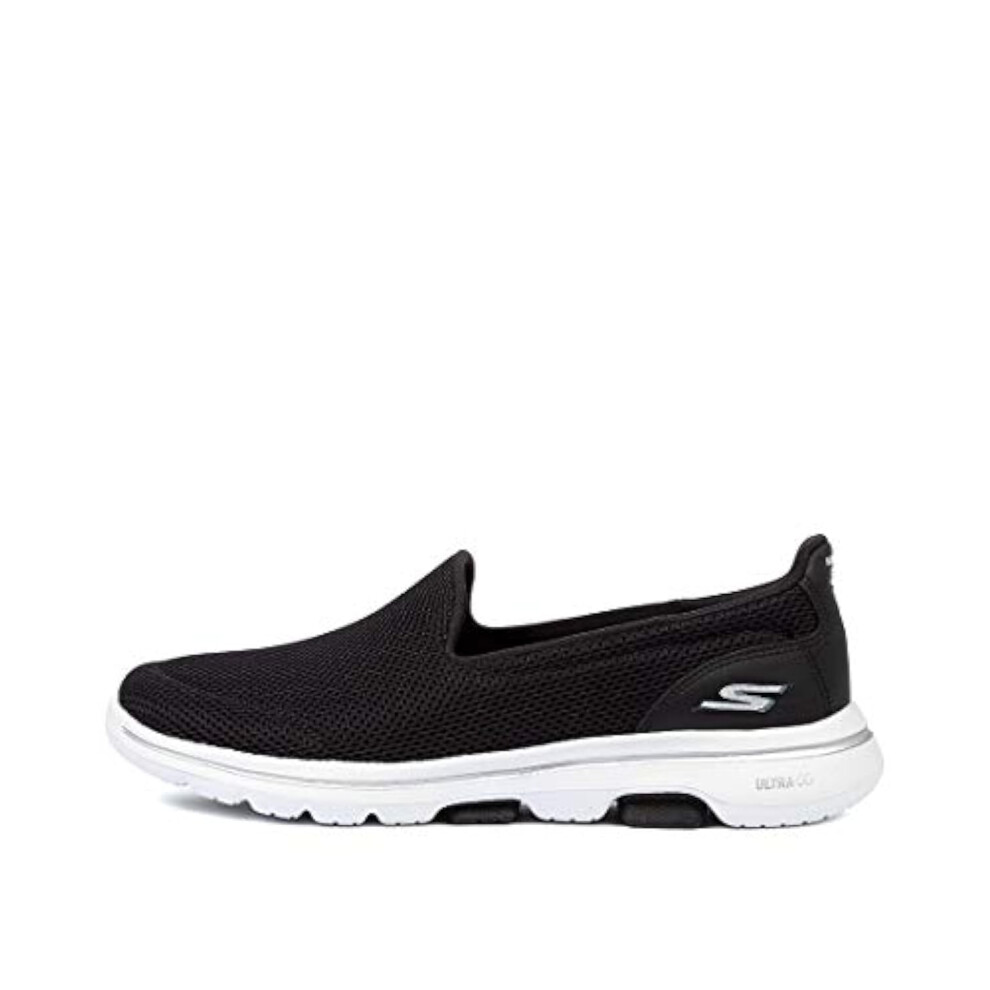 Skechers Women's Go Walk 5 Sneaker  Black/White  5.5