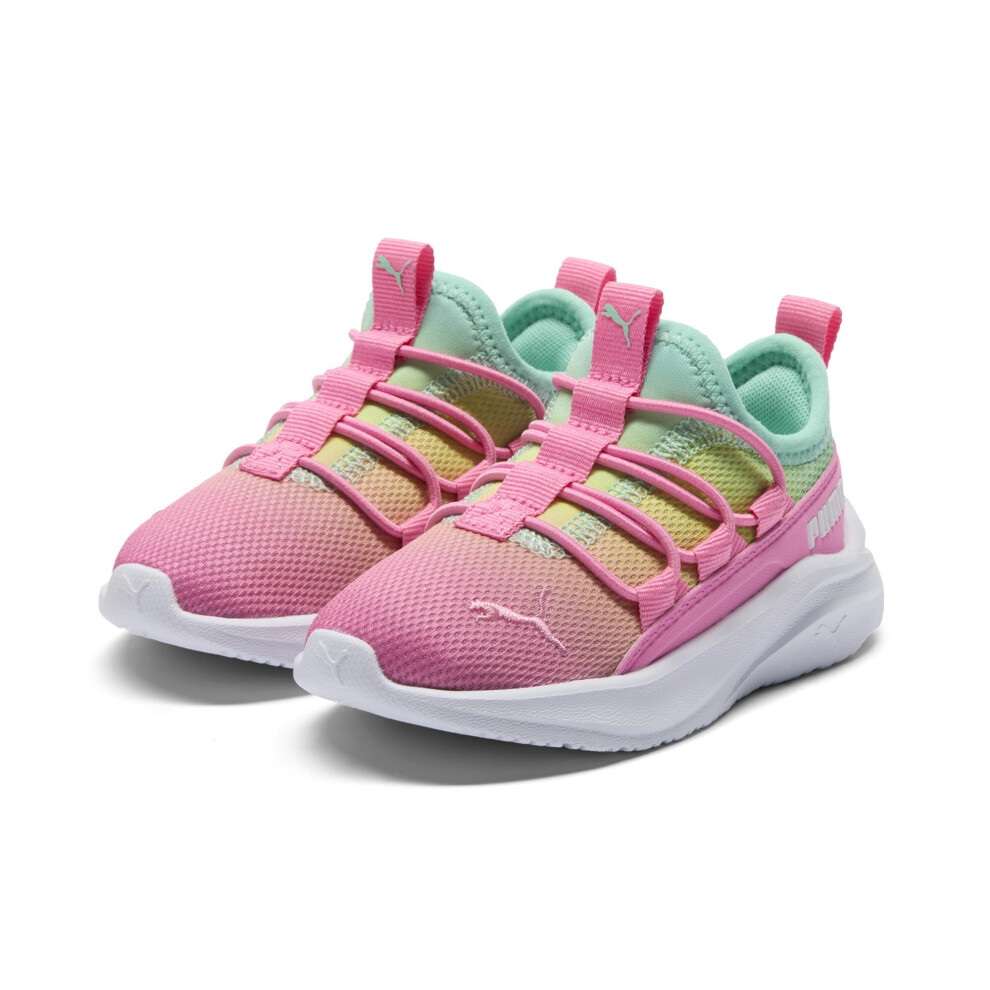 PUMA SOFTRIDE ONE4ALL Slip ON Sneaker  Fast Pink-Mint  3.5 US Unisex Little Kid