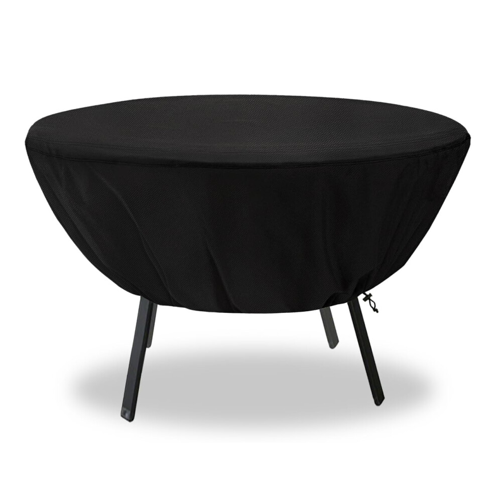 Housse de protection pour table de patio ronde Aacabo, compatible avec les tables rondes de 48 pouces de diam  tre, imperm  able et r  sistante, noire