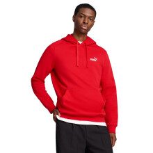 PUMA Hoodie Fleece com Pequeno Logo para Homem, Vermelho, Tamanho Médio
