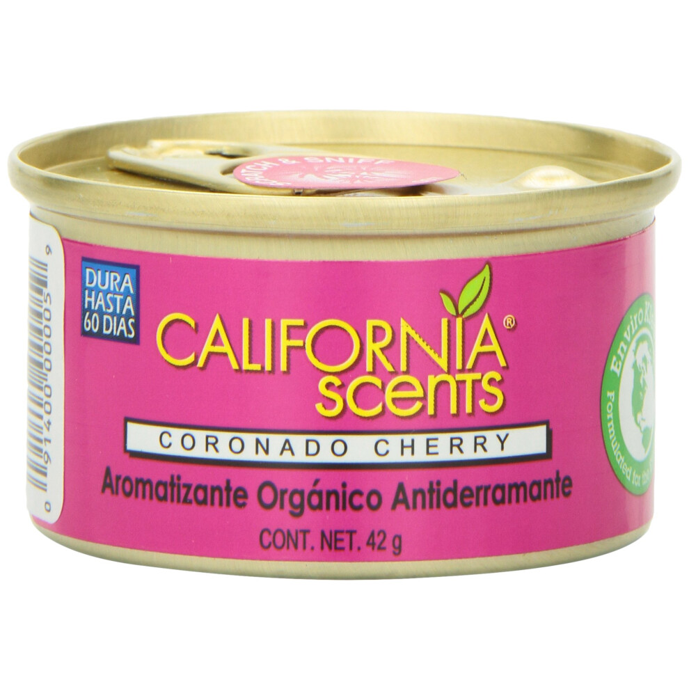 California Scents Spillproof Organic Air Freshener Twin-Pack Coronado Cherry 1.5 Ounce Canister (Pack Of 4) 091400010027