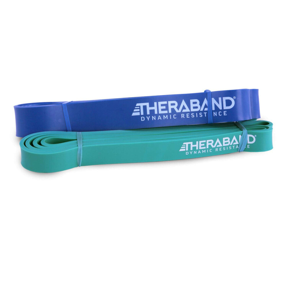 Theraband High Resistance Bands Set Of 2 Elastic Super Bands For Improving Flexibility Injury Rehab & Full Body Workouts Heavy Duty Stretch Bands