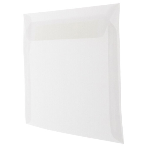 JAM PAPER 9 x 12 Booklet Translucent Vellum Envelopes - Clear - 25/Pack 1