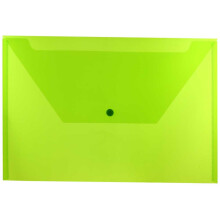 Buste di plastica in jam di carta con chiusura a scatto - Opuscolo legale - 9 3/4 x 14 1/2 - Green di calce - 12/Pack