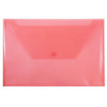 Buste in plastica di carta jam con chiusura a scatto - Opuscolo legale - 9 3/4 x 14 1/2 - rosso - 12/pacchetto