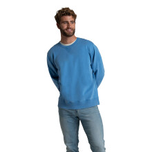 Felpe girocollo in pile Eversoft di Fruit of the Loom da uomo, traspiranti e traspiranti, taglie S-4X, tinto in capo, blu preferito, piccolo
