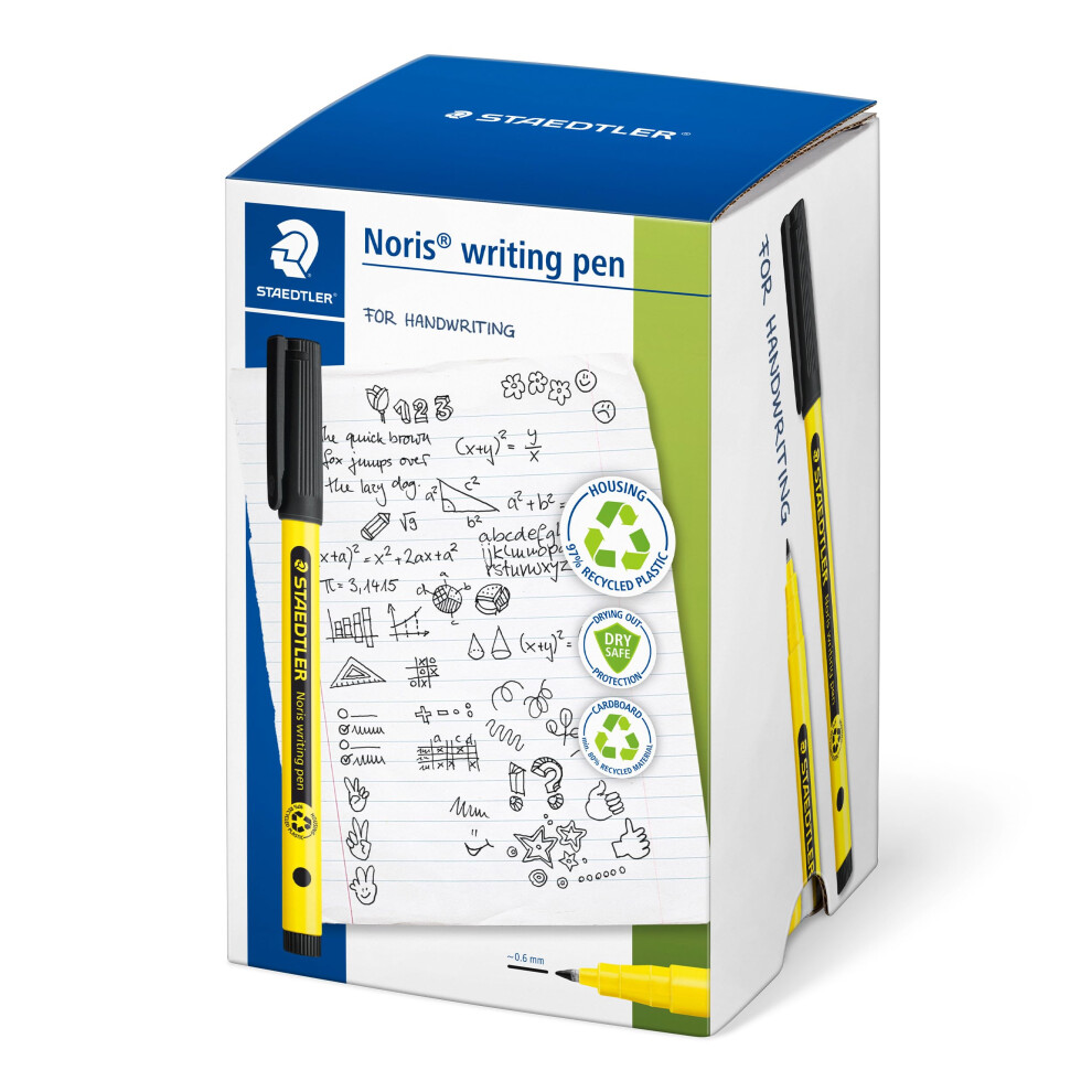 Staedtler 307-9 Ct50 Noris Handwriting Pen - (Tub Of 50) Black