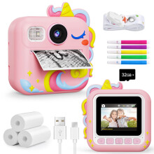 KOKODI Kids Camera Instant Print Toddler Cameras Christmas Birthday Gifts for Girls Age 3-12 Digital Video Instant Print Camera for Kids Kids Toys