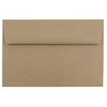 Sobres de invitacin premium de papel Jam A9 - 5 3/4 x 8 3/4 - Bolsa de papel Kraft marrn - 50/paquete