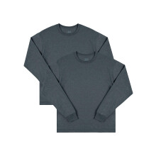 T-shirt da uomo in cotone Eversoft di Fruit of the Loom, traspiranti e assorbenti con controllo degli odori, taglie S-4x, manica lunga, nero eric