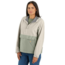 Anorak Carhartt Mujer Rain Defender Ligera y Plegable, Sage/Chalk, Grande