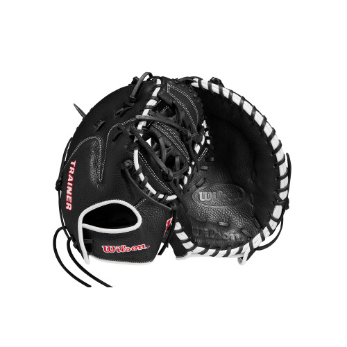 Wilson Wilson 30 Catcher Training Baseballhandschuh     Rechtsh  nder, Schwarz/Rot