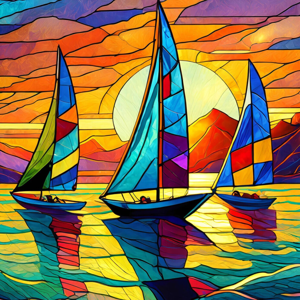 Photos - Jigsaw Puzzle / Mosaic Springbok's Sunset Sailing 500 Piece Jigsaw Puzzle for Adults-Unique Cut Pieces- Made in USA 33-02550