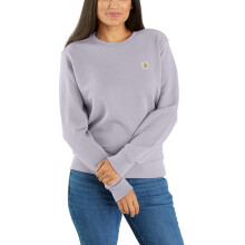 Carhartt Women's Relaxed Fit Midweight French Terry Crewneck Sweatshirt, Lilac Haze, X-Small